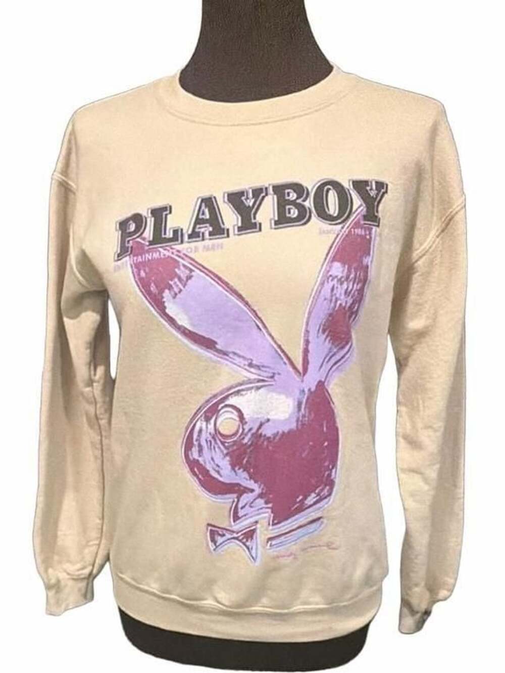 Playboy Andy Warhol Crewneck Sweatshirt Size S Sand